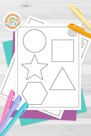 Shape Coloring Pages Feature Image