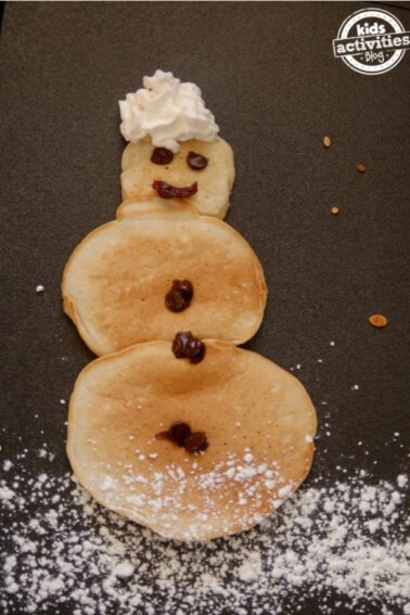 Snowman Pancakes Recipe - Kids Activities Blog