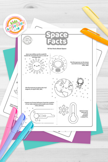 Space Facts Coloring Pages Feature Image