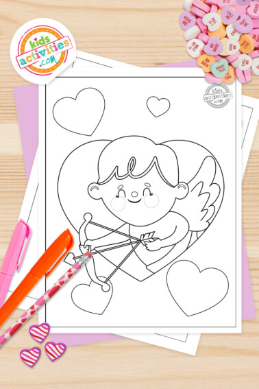 St Valentine Coloring Pages Vertical