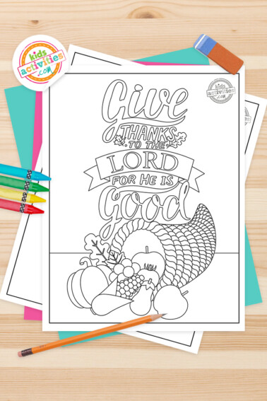 Sunday School Thanksgiving Coloring Pages Feature Image