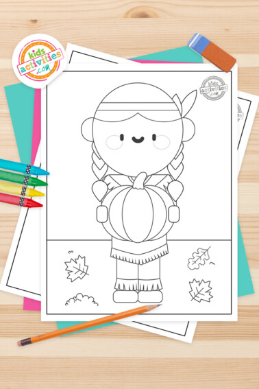 Thanksgiving Kindergarten Coloring Pages Feature Image