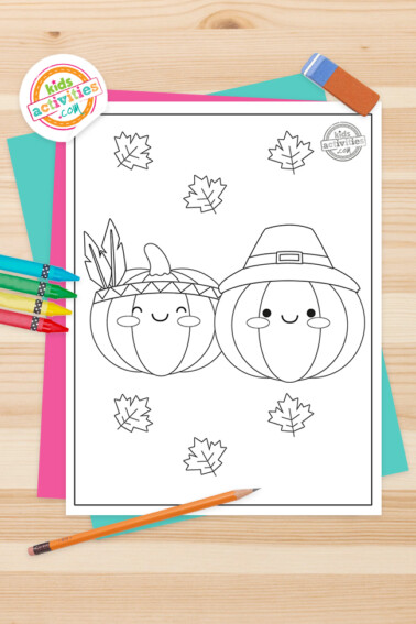 Thanksgiving Preeschool Coloring Pages Feature Image