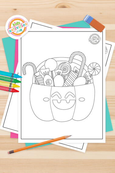 Trick Or Treat Coloring Pages Feature Image