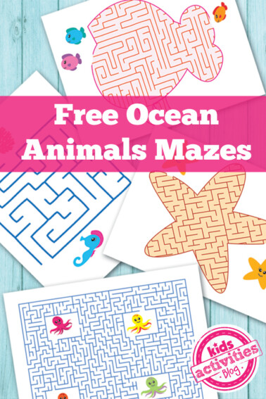Ocean Animals Printable Mazes