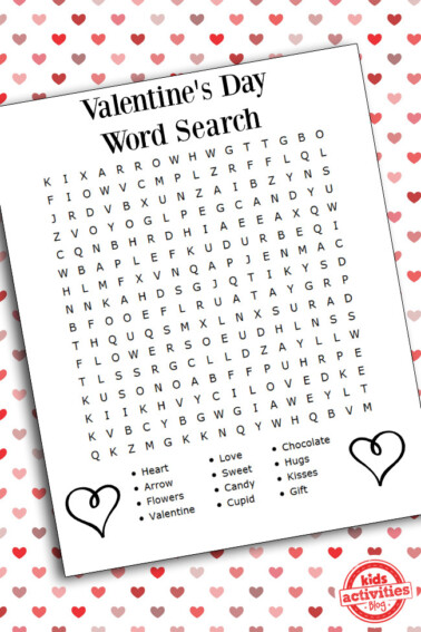Valentine's Day Printable Word Search