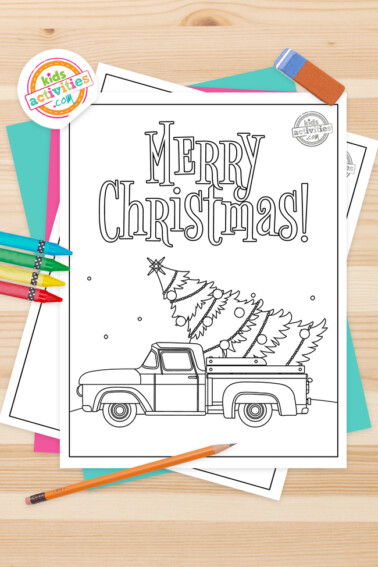 Vintage Christmas Coloring Pages Feature Image