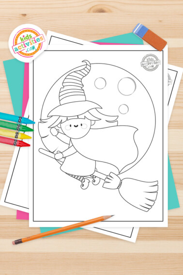 Witch Coloring Pages Feature Image