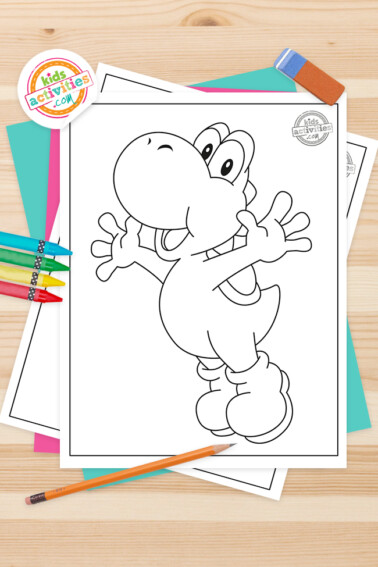 Yoshi Coloring Pages Feature Image