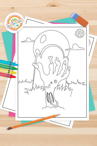 Zombie Coloring Pages Feature Image