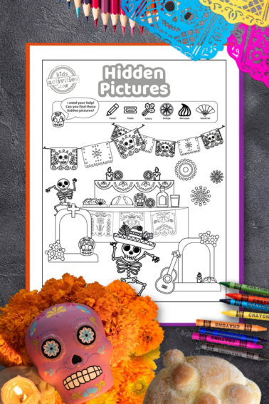 Day of the Dead Hidden Pictures Printable