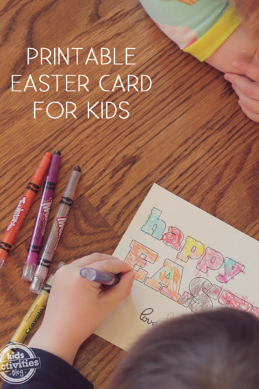 Happy Easter Card for Kids to Decorate