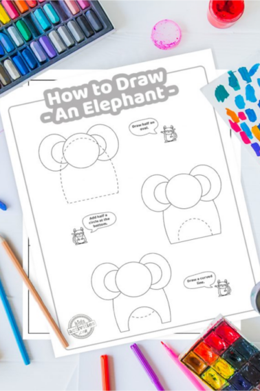 how to draw an elephant tutorial