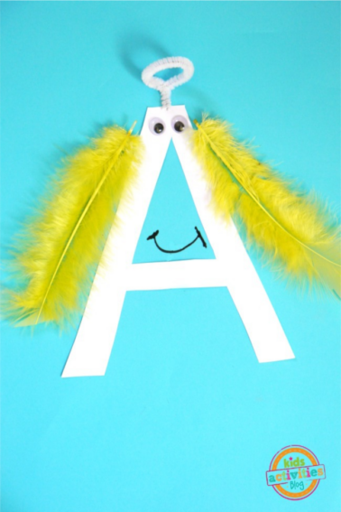 preschool letter a craft- a is for angel